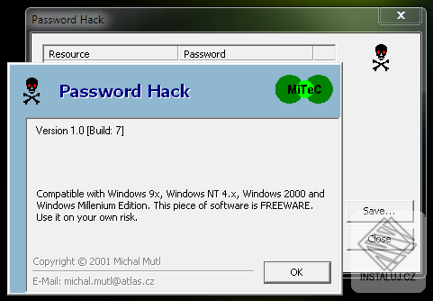 Windows 9x Password Hacker