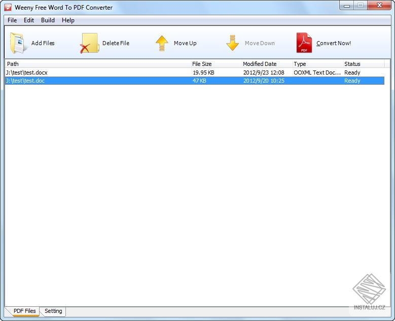 Weeny Free Word to PDF Converter