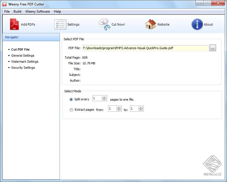 Weeny Free PDF Cutter