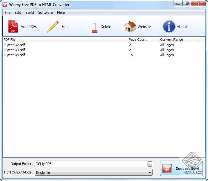 Weeny Free PDF to HTML Converter