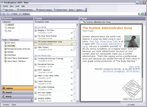 FeedExplorer 2005