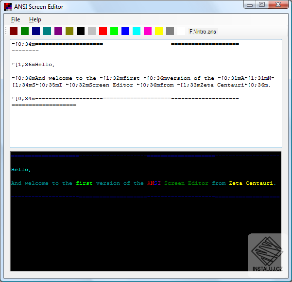 ANSI Screen Editor