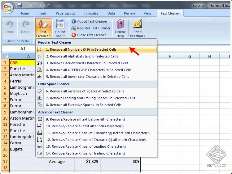 Excel Text Cleaner