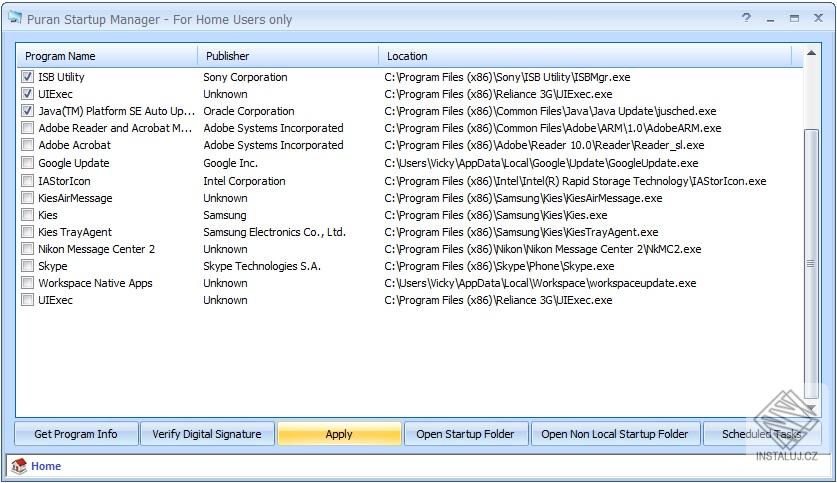 Puran Startup Manager
