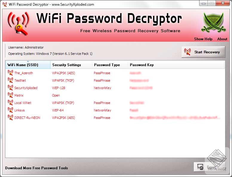 WiFi Password Decryptor