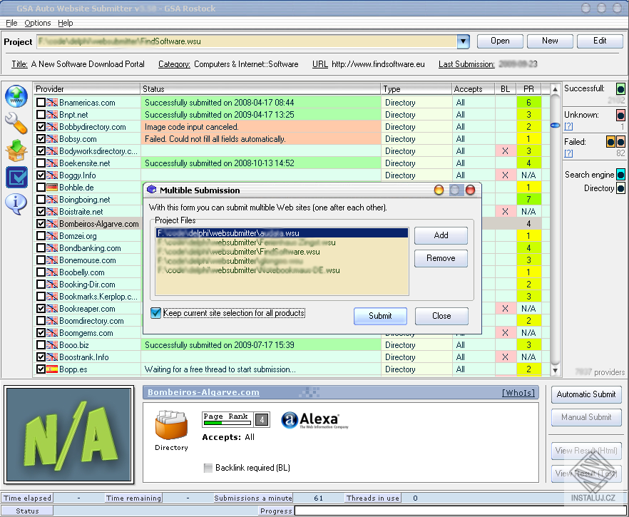 GSA Auto Website Submitter