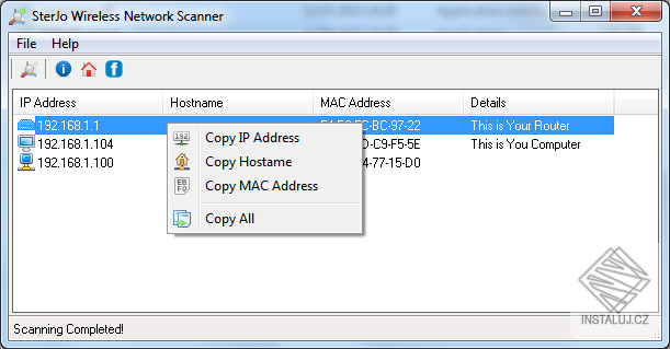 SterJo Wireless Network Scanner