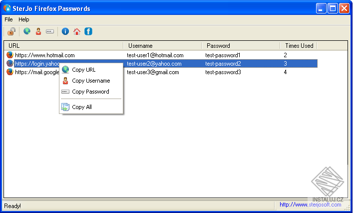 SterJo Firefox Passwords