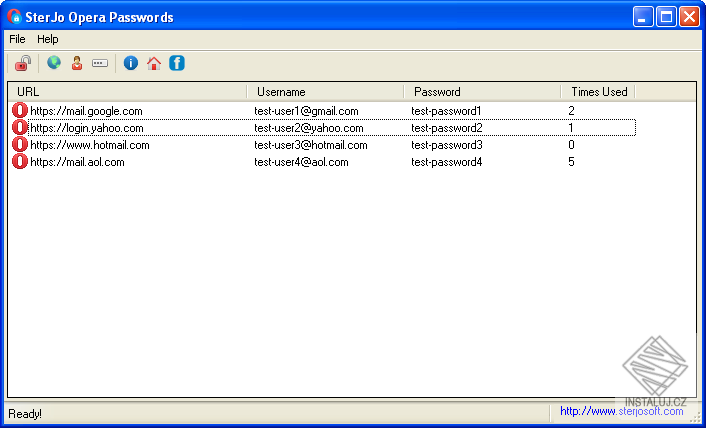 SterJo Opera Passwords
