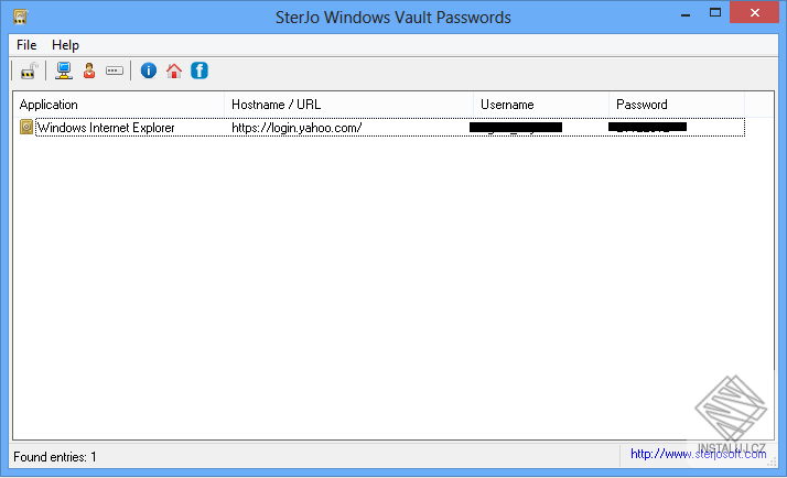 SterJo Windows Vault Passwords