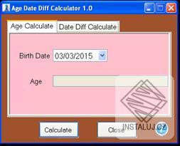 Age Date Difference Calculator