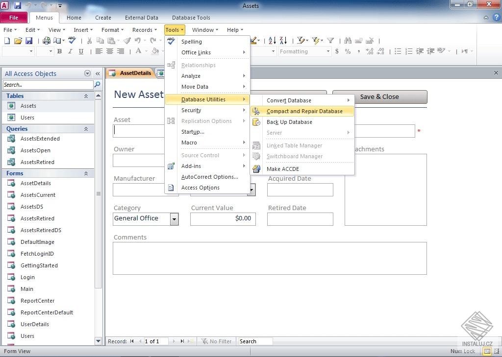 Classic Menu for Access 2010 and 2013