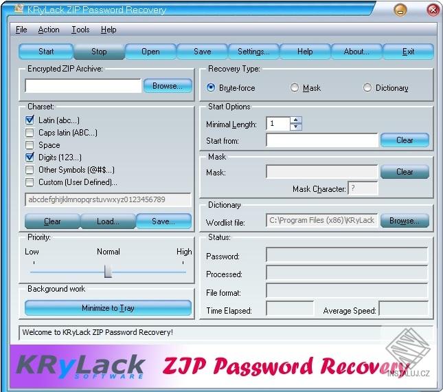 KRyLack ZIP Password Recovery