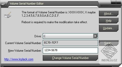 Volume Serial Number Editor