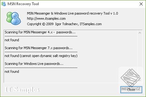 MSN & Windows Live Recovery Tool