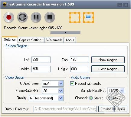 Fast Game Recorder