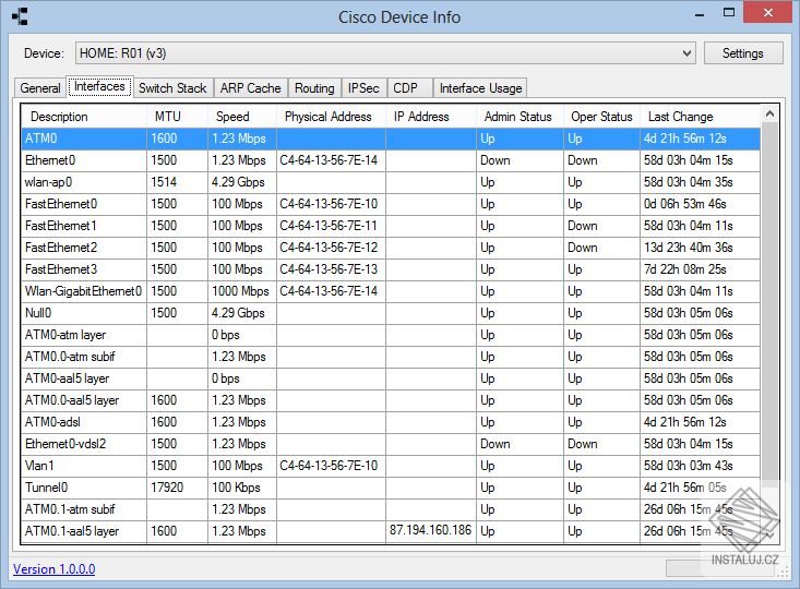 Cisco Device Info
