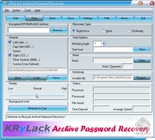 KRyLack Archive Password Recovery