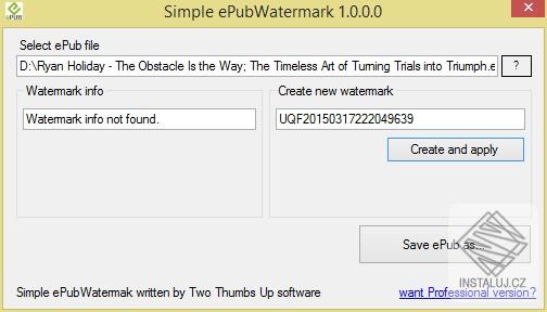 Simple ePub Watermark