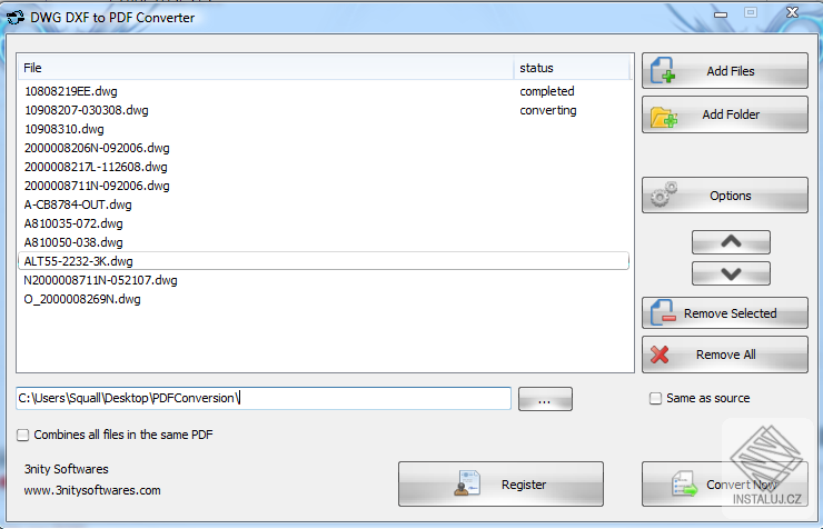 DWG DXF to PDF Converter