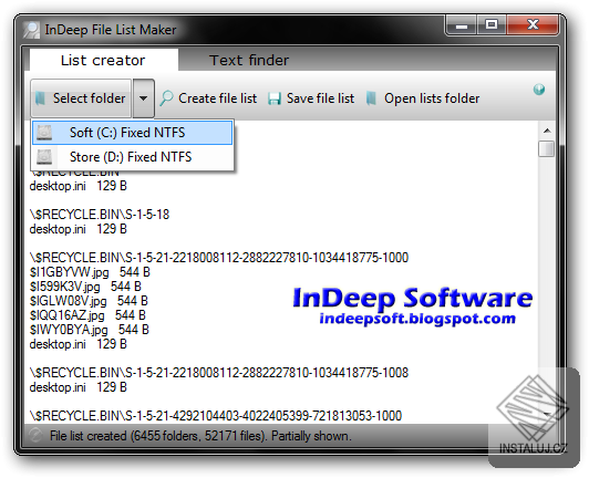 InDeep File List Maker