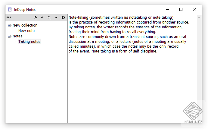 InDeep Notes