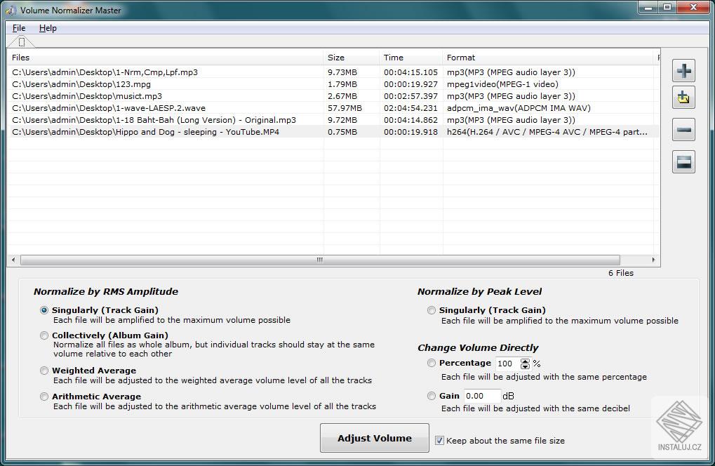 Volume Normalizer Master