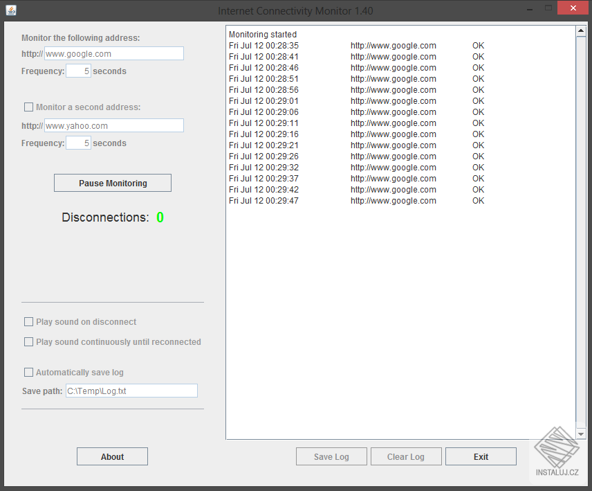 Internet Connectivity Monitor