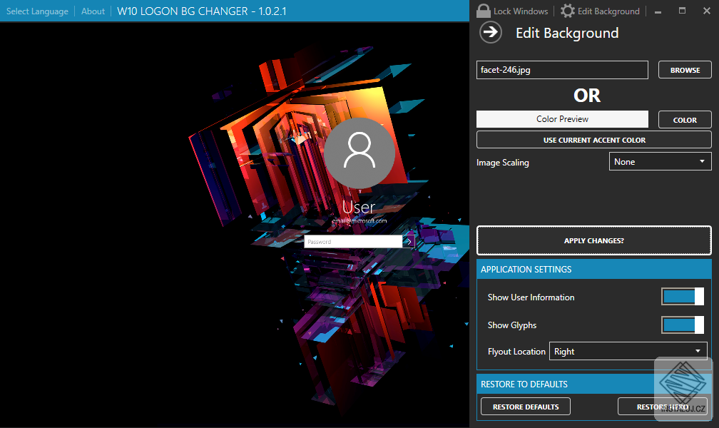 W10 Logon BG Changer