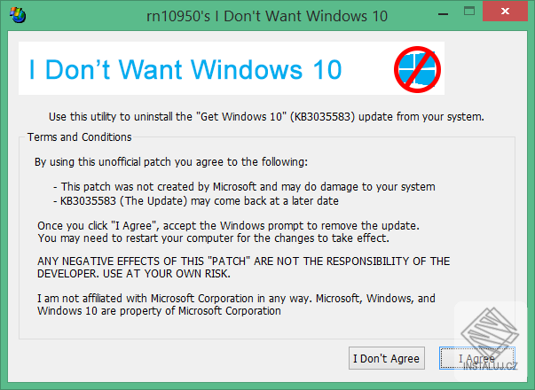 I Don't Want Windows 10