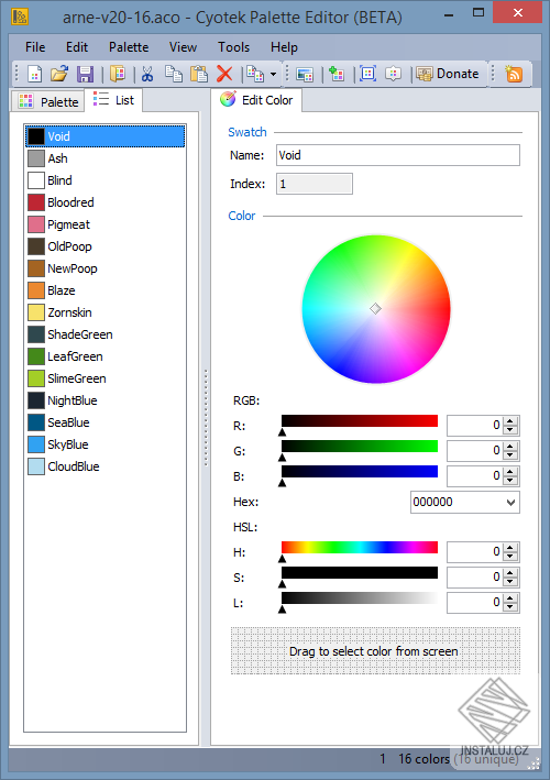 Cyotek Color Palette Editor