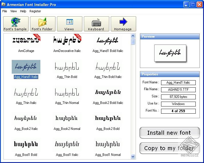 Armenian Font Installer Pro