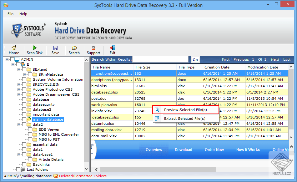 SysTools Hard Drive Data Recovery