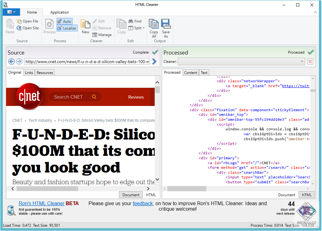 Ron's HTML Cleaner