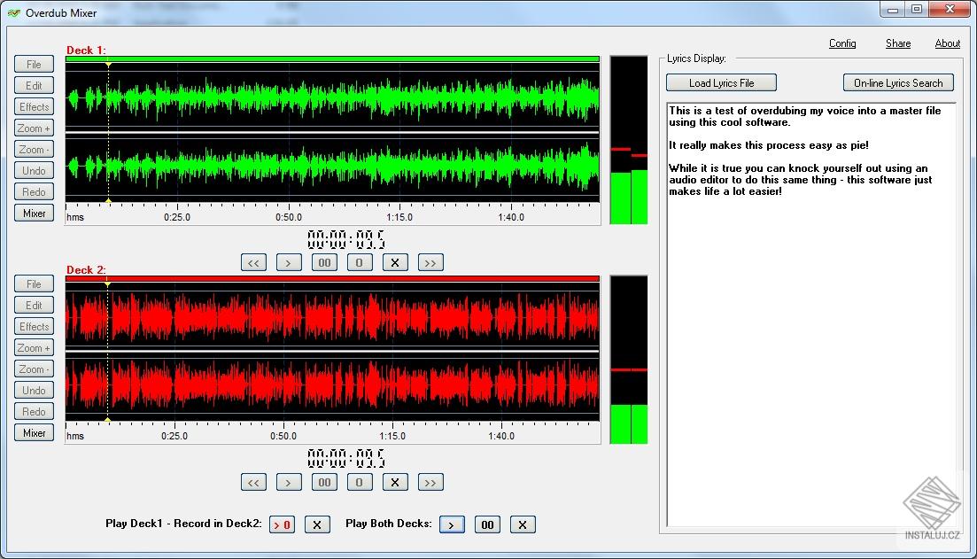 Audio Overdub Mixer