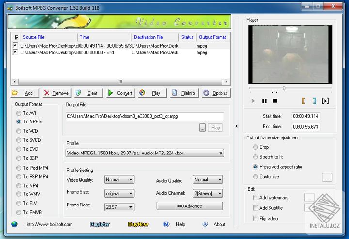 Boilsoft MPEG Converter