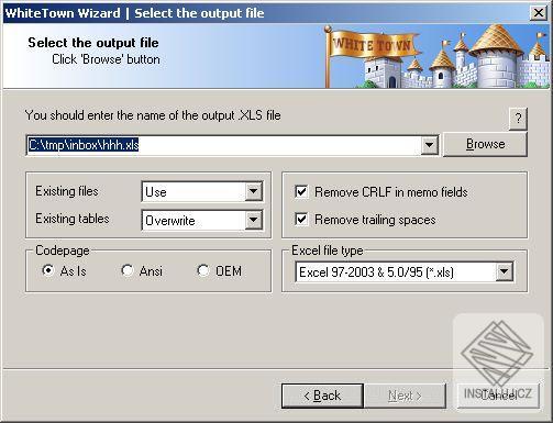 DBF to XLS Converter