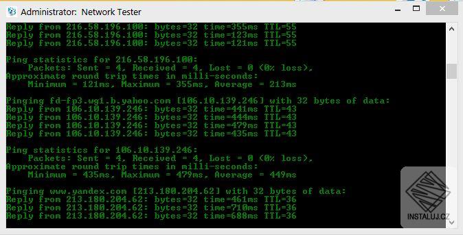 Network Tester and Configuration