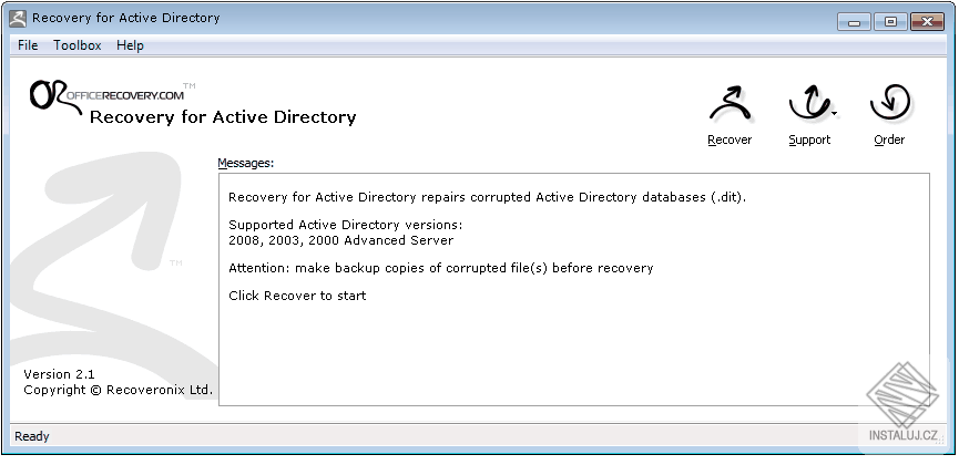 Recovery for Active Directory