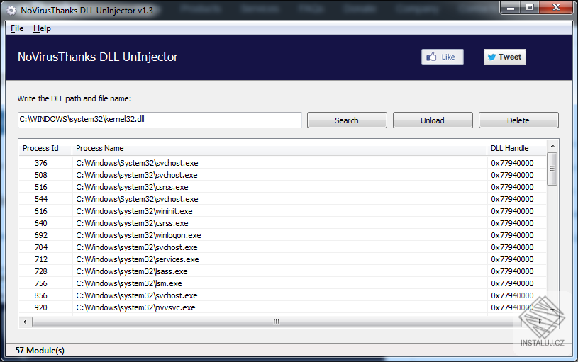 NoVirusThanks DLL UnInjector