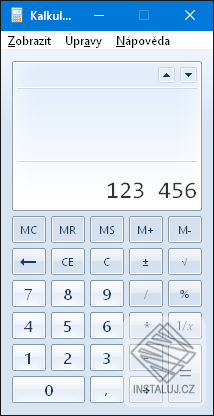 Kalkulačka z Windows 7