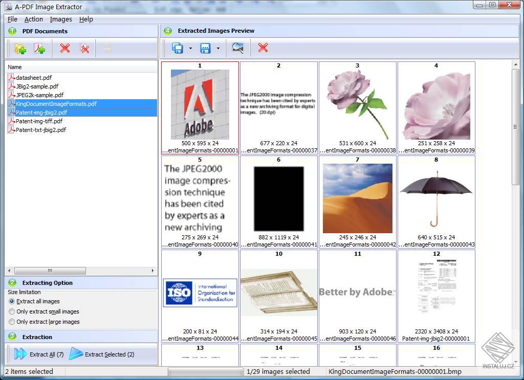PDF image extractor