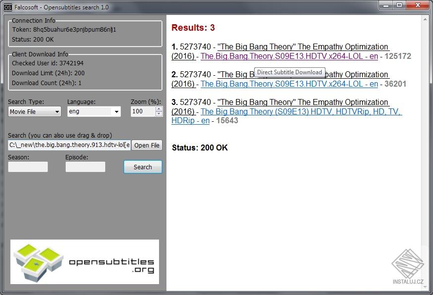 Opensubtitles Search