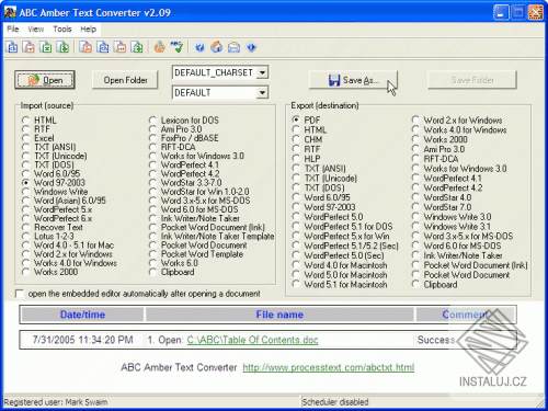 ABC Amber Text Converter