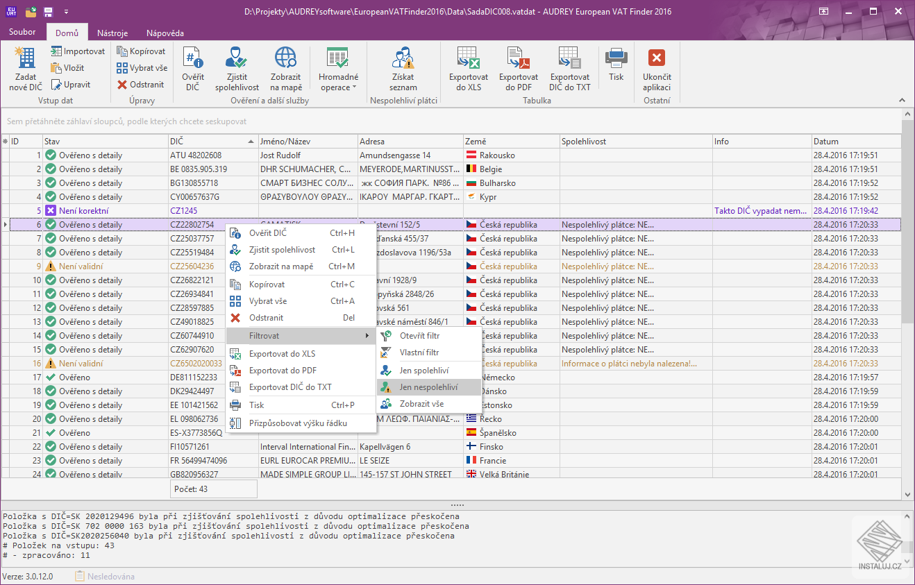 AUDREY European VAT Finder