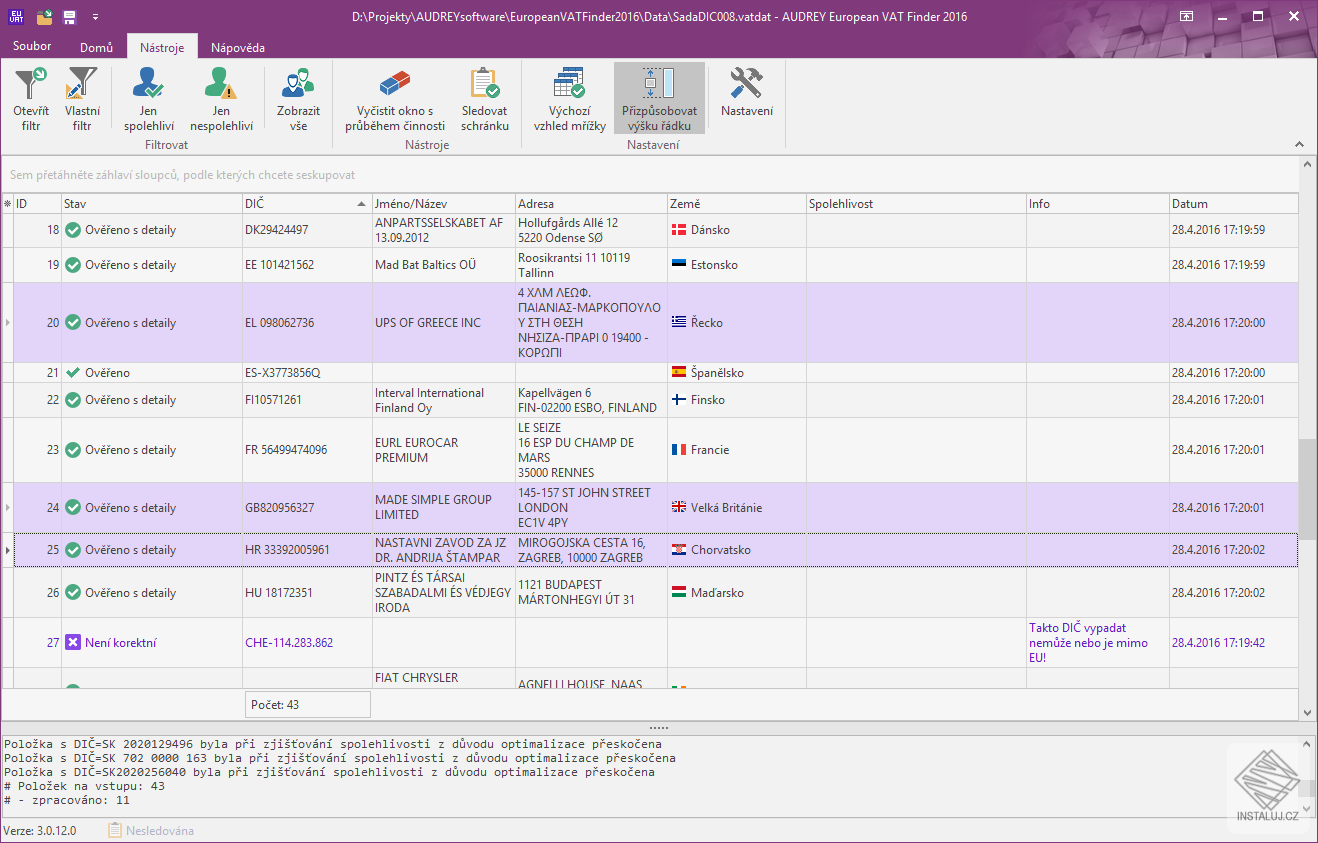 AUDREY European VAT Finder