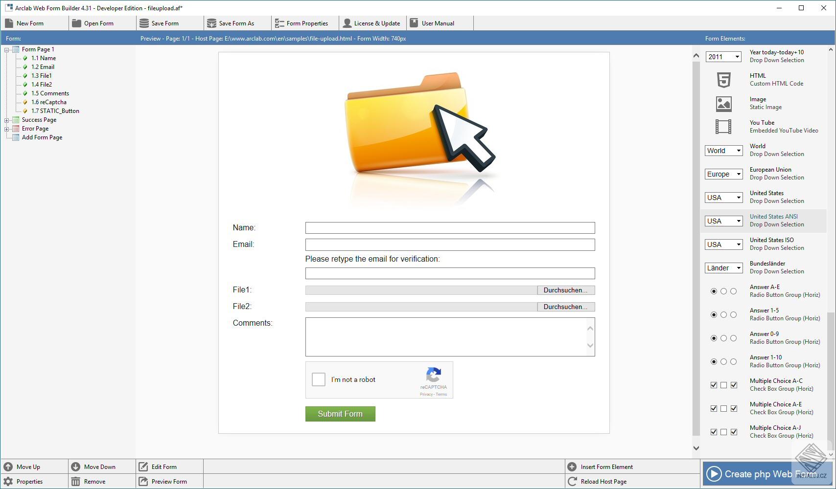 Arclab Web Form Builder