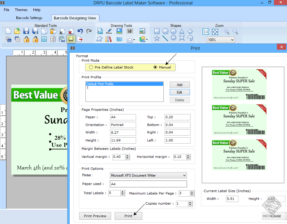 Barcode Label Maker Professional