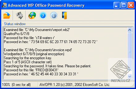 Advanced WordPerfect Office Password Recovery