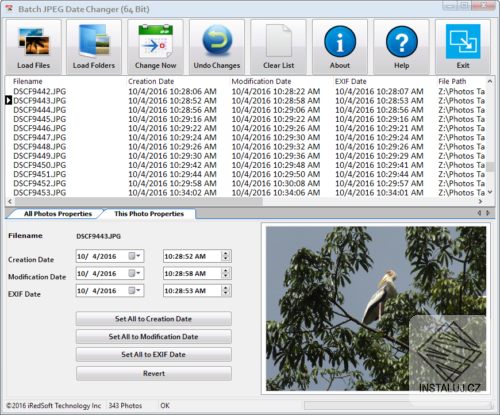 Batch JPEG Date Changer